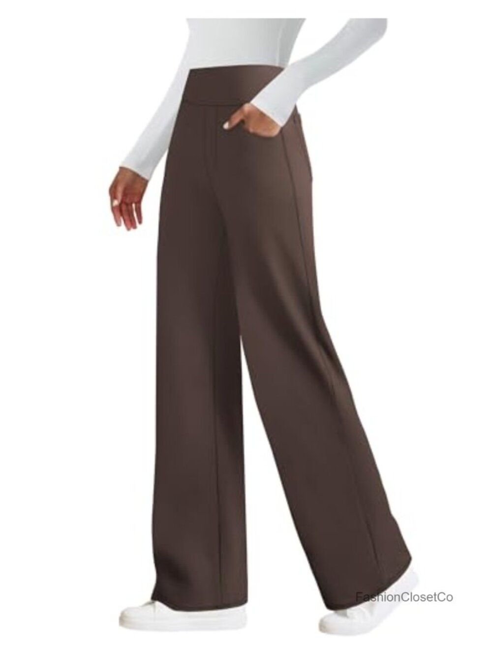 Wide Leg High Waisted Yoga Pants with 4 Pockets